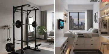 Minimalist home gym setup in small apartments